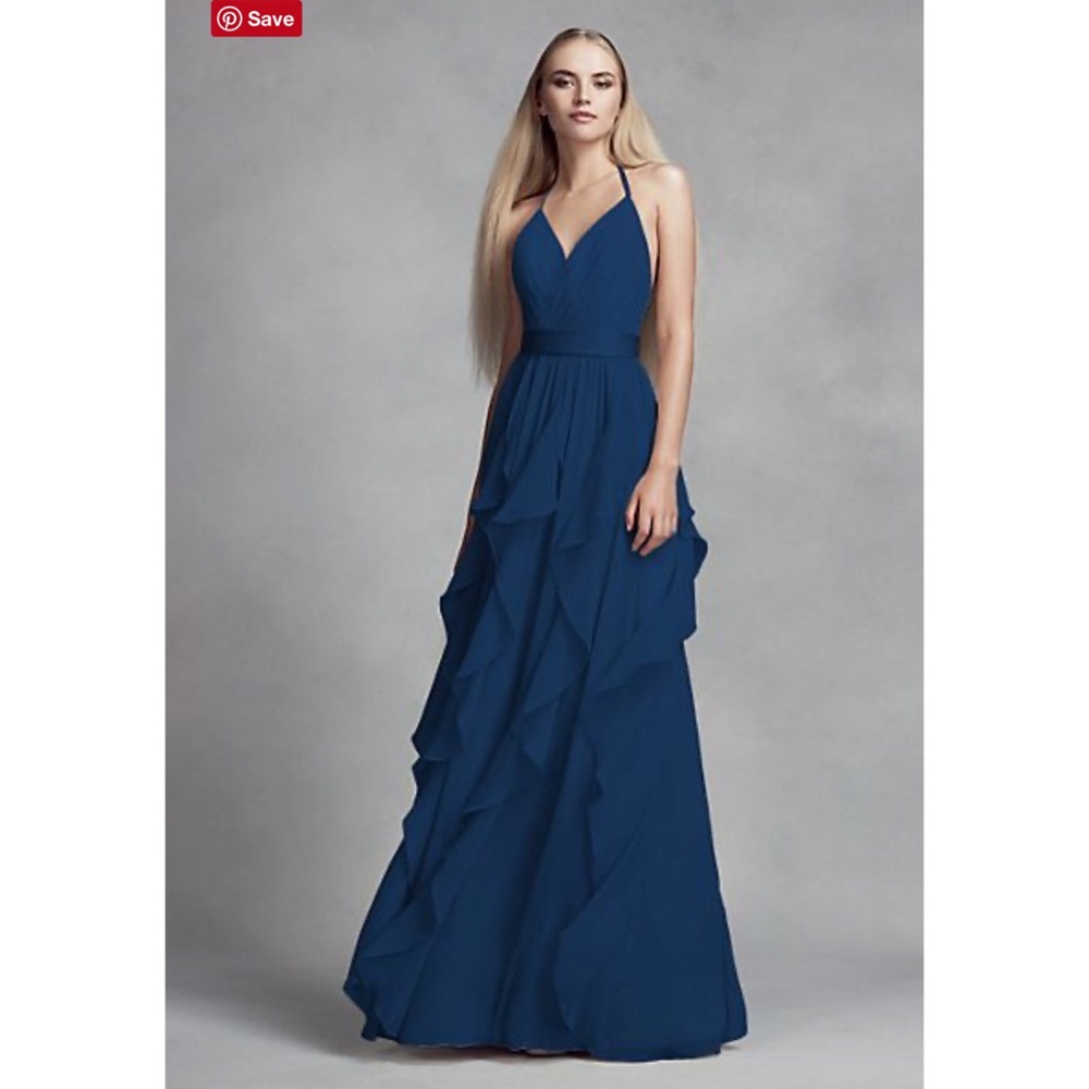 Vera Wang White: Navy Blue Prom/Ball/Evening dress